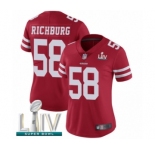 Women's San Francisco 49ers #58 Weston Richburg Red Team Color Vapor Untouchable Limited Player Super Bowl LIV Bound Football Jersey