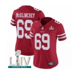 Women's San Francisco 49ers #69 Mike McGlinchey Red Team Color Vapor Untouchable Limited Player Super Bowl LIV Bound Football Jersey