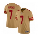 Women's San Francisco 49ers #7 Colin Kaepernick Limited Gold Inverted Legend Football Jersey