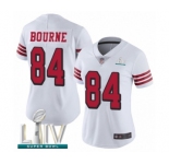 Women's San Francisco 49ers #84 Kendrick Bourne Limited White Rush Vapor Untouchable Super Bowl LIV Bound Football Jersey