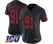 Women's San Francisco 49ers #91 Arik Armstead Black Vapor Untouchable Limited Player 100th Season Football Jersey