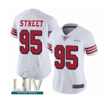 Women's San Francisco 49ers #95 Kentavius Street Limited White Rush Vapor Untouchable Super Bowl LIV Bound Football Jersey