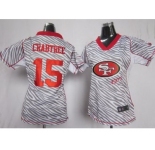 nike women nfl jerseys san francisco 49ers #15 crabtree [fem fan zebra]