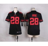 nike women nfl jerseys san francisco 49ers #28 hyde black[nike]
