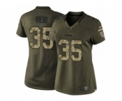 nike women nfl jerseys san francisco 49ers #35 reid army green[nike Limited Salute To Service]