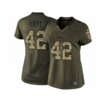 nike women nfl jerseys san francisco 49ers #42 ronnie lott army green[nike Limited Salute To Service]