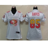nike women nfl jerseys san francisco 49ers #85 davis white[2012 fem fan]