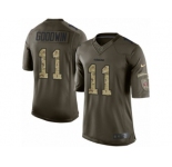 Youth Nike San Francisco 49ers #11 Marquise Goodwin Limited Green Salute to Service NFL Jersey