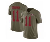 Youth Nike San Francisco 49ers #11 Marquise Goodwin Limited Olive 2017 Salute to Service NFL Jersey