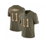 Youth Nike San Francisco 49ers #11 Marquise Goodwin Limited Olive Gold 2017 Salute to Service NFL Jersey