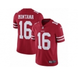 Youth Nike San Francisco 49ers #16 Joe Montana Vapor Untouchable Limited Red Team Color NFL Jersey