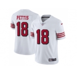 Youth Nike San Francisco 49ers #18 Dante Pettis White Rush Stitched NFL Vapor Untouchable Limited Jersey