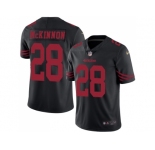 Youth Nike San Francisco 49ers #28 Jerick McKinnon Black Stitched NFL Limited Rush Jersey