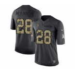 Youth Nike San Francisco 49ers #28 Jerick McKinnon Limited Black 2016 Salute to Service NFL Jersey
