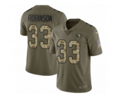 Youth Nike San Francisco 49ers #33 Rashard Robinson Limited Olive Camo 2017 Salute to Service NFL Jersey