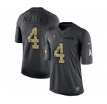 Youth Nike San Francisco 49ers #4 Nick Mullens Limited Black 2016 Salute to Service NFL Jersey