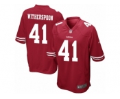Youth Nike San Francisco 49ers #41 Ahkello Witherspoon Game Red Team Color NFL Jersey