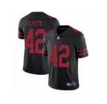 Youth Nike San Francisco 49ers #42 Ronnie Lott Vapor Untouchable Limited Black NFL Jersey