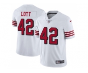Youth Nike San Francisco 49ers #42 Ronnie Lott White Rush Stitched NFL Vapor Untouchable Limited Jersey