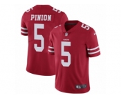 Youth Nike San Francisco 49ers #5 Bradley Pinion Vapor Untouchable Limited Red Team Color NFL Jersey