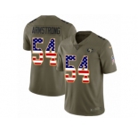 Youth Nike San Francisco 49ers #54 Ray-Ray Armstrong Limited Olive USA Flag 2017 Salute to Service NFL Jersey