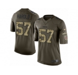 Youth Nike San Francisco 49ers #57 Eli Harold Limited Green Salute to Service NFL Jersey