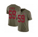 Youth Nike San Francisco 49ers #59 Aaron Lynch Limited Olive 2017 Salute to Service NFL Jersey