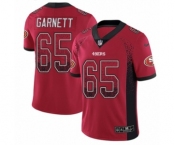 Youth Nike San Francisco 49ers #65 Joshua Garnett Limited Red Rush Drift Fashion NFL Jersey