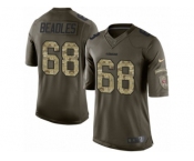 Youth Nike San Francisco 49ers #68 Zane Beadles Limited Green Salute to Service NFL Jersey