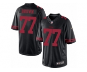 Youth Nike San Francisco 49ers #77 Trent Brown Limited Black Alternate NFL Jersey