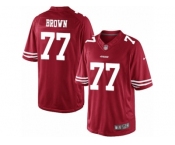 Youth Nike San Francisco 49ers #77 Trent Brown Limited Red Team Color NFL Jersey