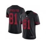Youth Nike San Francisco 49ers #81 Rod Streater Limited Black Rush NFL Jersey