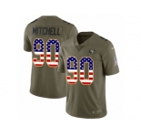 Youth Nike San Francisco 49ers #90 Earl Mitchell Limited Olive USA Flag 2017 Salute to Service NFL Jersey