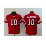 Youth San Francisco 49ers #10 Jimmy Garoppolo Limited Red Rush Vapor Untouchable Football Jerseys
