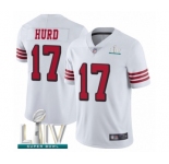 Youth San Francisco 49ers #17 Jalen Hurd Limited White Rush Vapor Untouchable Super Bowl LIV Bound Football Jersey