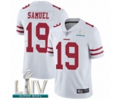 Youth San Francisco 49ers #19 Deebo Samuel White Vapor Untouchable Limited Player Super Bowl LIV Bound Football Jersey