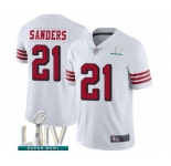 Youth San Francisco 49ers #21 Deion Sanders Limited White Rush Vapor Untouchable Super Bowl LIV Bound Football Jersey