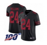Youth San Francisco 49ers #24 K'Waun Williams Black Vapor Untouchable Limited Player 100th Season Football Jersey