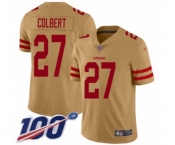 Youth San Francisco 49ers #27 Adrian Colbert Limited Gold Inverted Legend 100th Season Football Jersey