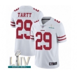 Youth San Francisco 49ers #29 Jaquiski Tartt White Vapor Untouchable Limited Player Super Bowl LIV Bound Football Jersey