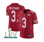 Youth San Francisco 49ers #3 C. J. Beathard Red Team Color Vapor Untouchable Limited Player Super Bowl LIV Bound Football Jersey
