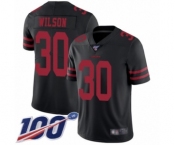 Youth San Francisco 49ers #30 Jeff Wilson Black Vapor Untouchable Limited Player 100th Season Football Jersey