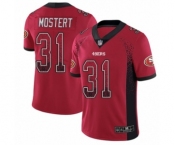 Youth San Francisco 49ers #31 Raheem Mostert Limited Red Rush Drift Fashion Football Jersey