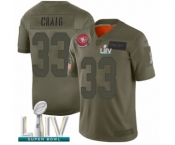 Youth San Francisco 49ers #33 Roger Craig Limited Olive 2019 Salute to Service Super Bowl LIV Bound Football Jersey