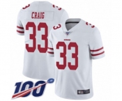 Youth San Francisco 49ers #33 Roger Craig White Vapor Untouchable Limited Player 100th Season Football Jersey