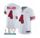 Youth San Francisco 49ers #4 Nick Mullens Limited White Rush Vapor Untouchable Super Bowl LIV Bound Football Jersey