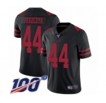 Youth San Francisco 49ers #44 Kyle Juszczyk Black Vapor Untouchable Limited Player 100th Season Football Jersey