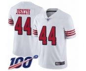 Youth San Francisco 49ers #44 Kyle Juszczyk Limited White Rush Vapor Untouchable 100th Season Football Jersey