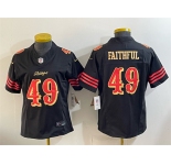 Youth San Francisco 49ers #49 Faithful Black 2025 F.U.S.E. “Rivalries†Vapor Limited Stitched Football Jersey