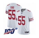 Youth San Francisco 49ers #55 Dee Ford White Vapor Untouchable Limited Player 100th Season Football Jersey